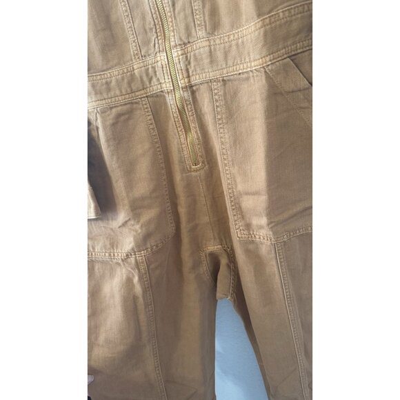 Free People x Sandrine Rose denim Jumpsuit In Burnt Orange Size Small NWT - Picture 8 of 11